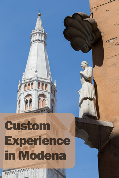 Solicitação de experiência personalizada para visita gastronômica e cultural em Modena